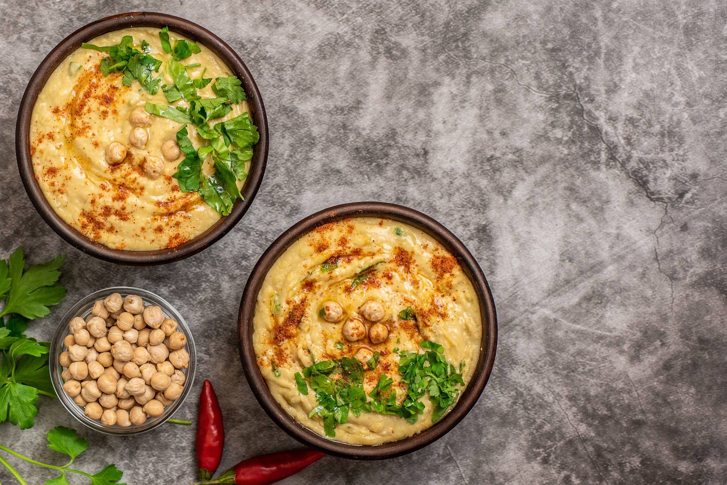 Hummus in a bowl